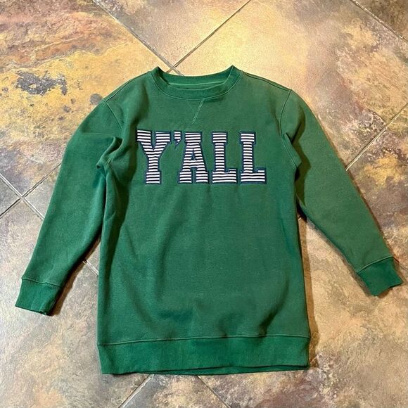 Marley Lilly Women’s Green Sweatshirt Tunic Y’all Size XXS / XS - Picture 3 of 7